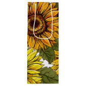 手描きヒマワリ ワインギフトバッグ (正面)