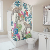 手描きヒョウ シャワーカーテン (インサイチュ)