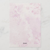 手描きビストロカフェ庭園ウェディング 招待状 (裏面)