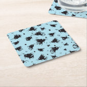 手描きビーイラストレーションコースター スクエアペーパーコースター (アングル)