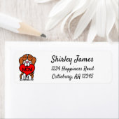 手描きビーグルハートママ住所 ラベル (インサイチュ)