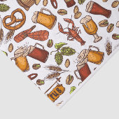 手描きビールとスナックのパターン 薄葉紙 (詳細)