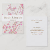 手描きピエレガントンクさくらんぼフローラ 名刺 (正面/裏面)