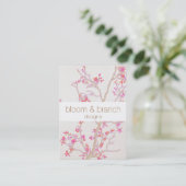 手描きピエレガントンクさくらんぼフローラ 名刺 (スタンド正面)