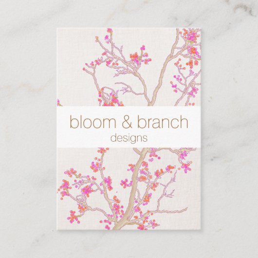 手描きピエレガントンクさくらんぼフローラ 名刺 (正面)