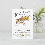 手描きピザトス婚約パーティ 招待状 (スタンド正面)