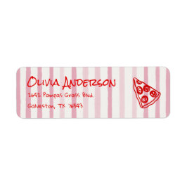 手描きピザ特別配送おもしろいベビーシャワー ラベル
