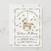 手描きピニャタメキシコフェスタ赤ちゃんシャワー 招待状 (正面)