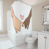 手描きピンキーの誓いピンキー約束の概念 シャワーカーテン (インサイチュ)