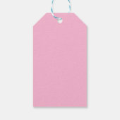 手描きピンクグリーンクリスマスリース弓 ギフトタグ (裏面)