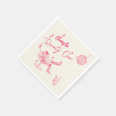 手描きピンクコースタルカウガール21歳の誕生日 スタンダードカクテルナプキン (角)