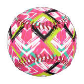 手描きピンクジグザグパターン 野球ボール (正面)