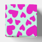 手描きピンクハートバレンタインギフト フェイバーボックス (上部)