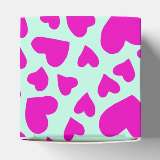 手描きピンクハートバレンタインギフト フェイバーボックス (上部)