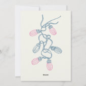 手描きピンクボウお洒落ドードル写真 シーズンカード (裏面)