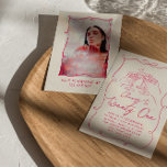 手描きピンクボウ21stフォトバースデーパーティー 招待状<br><div class="desc">21歳もしの誕生日の招待エレガントを簡単に編ユニーク集して探している場合は、この1つはあなたのために最適である。ご覧のとおり、レトロなクリームの背景に書はお洒落201応援までのピンク色のハンドスクリプトが施されている。カラフルピンクの3つのマルティニ眼鏡でおもしろい応援モードビブ。鮮やかなピンク色の手描きリボンの波状フレーム。手で引いた波状のフレームの内側にカスタマイズ可能な写真と背面のRSVP。パーソナライズボタンで簡単にカスタマイズすクリックることができる情報を持つ。この予測できなとユニークトレンディーの誕生日の招待は、電子メールまたは文字で送信もしするデジタル電子メールの招待でもある。だから、それを取り込み、あなたの招待状を本当婚約したにする。</div>