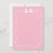 手描きピンクポップピンボトルベビーシャワー 招待状 (裏面)