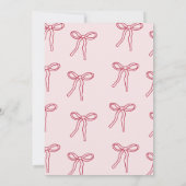 手描きピンク赤いちご赤ちゃんシャワー 招待状 (裏面)