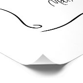 手描きピンク&レッド卒業カード&ギフト ポスター (コーナー)