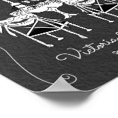 手描きファンキーウェルカムリハーサルディナーチャルーブ ポスター (角)