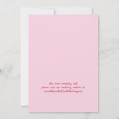 手描きファンキーシャンパンウェディング日付を保存 招待状 (裏面)