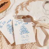 手描きファンキーシャンパンタワー結婚ズ 招待状