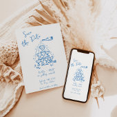 手描きファンキーシャンパンタワー結婚ズ 招待状