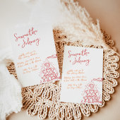 手描きファンキーシャンパンタワー結婚ズ 招待状