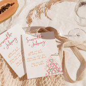 手描きファンキーシャンパンタワー結婚ズ 招待状