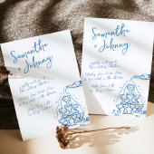 手描きファンキーシャンパンタワー結婚ズ 招待状