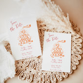 手描きファンキーシャンパンタワー結婚ズ 招待状