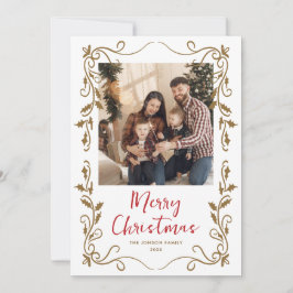 手描きファンキー落書きレトロクリスマスフォト シーズンカード