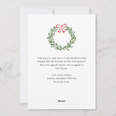 手描きファンキー落書きレトロクリスマスフォト シーズンカード (裏面)