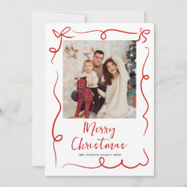 手描きファンキー落書きレトロクリスマスフォト シーズンカード