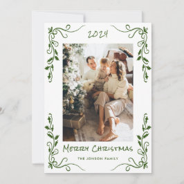 手描きファンキー落書きレトロクリスマスフォト シーズンカード