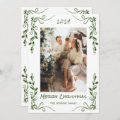 手描きファンキー落書きレトロクリスマスフォト シーズンカード (正面/裏面)