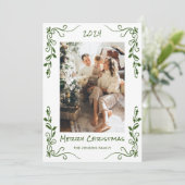 手描きファンキー落書きレトロクリスマスフォト シーズンカード (スタンド正面)