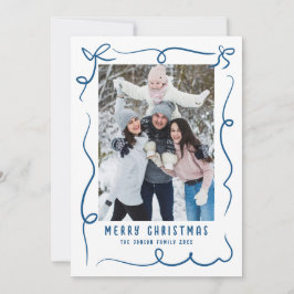 手描きファンキー落書きレトロクリスマスフォト シーズンカード