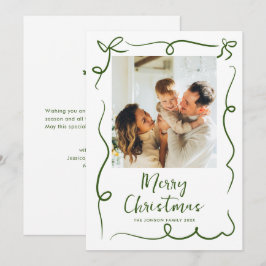 手描きファンキー落書きレトロクリスマスフォト シーズンカード