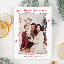 手描きファンキー落書きレトロクリスマスフォト