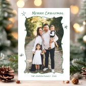 手描きファンキー落書きレトロクリスマスフォト シーズンカード