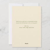 手描きファンキー落書きレトロクリスマスフォト シーズンカード (裏面)