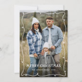 手描きファンキー落書きレトロクリスマスフォト シーズンカード (正面)