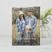 手描きファンキー落書きレトロクリスマスフォト シーズンカード (スタンド正面)