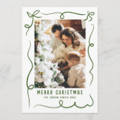 手描きファンキー落書きレトロクリスマスフォト シーズンカード (正面)