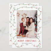 手描きファンキー落書きレトロクリスマスフォト シーズンカード (正面/裏面)