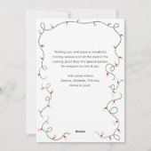 手描きファンキー落書きレトロクリスマスフォト シーズンカード (裏面)