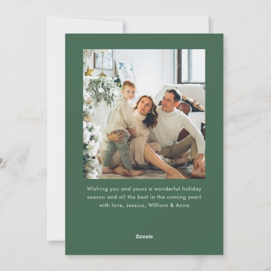 手描きファンキー落書きレトロクリスマス2写真 シーズンカード (裏面)