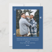 手描きファンキー落書きレトロクリスマス2写真 シーズンカード (裏面)