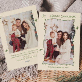 手描きファンキー落書きレトロクリスマス2写真 シーズンカード